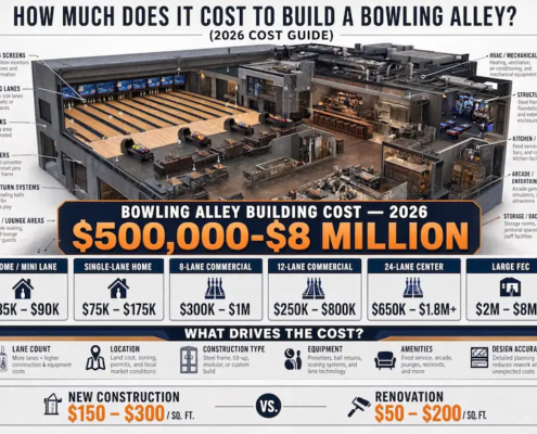 How musch dose it cost to build a bowling alley