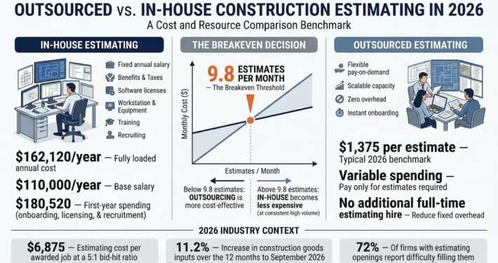Outsource Construction Estimating Services vs. In-House Costs 2026